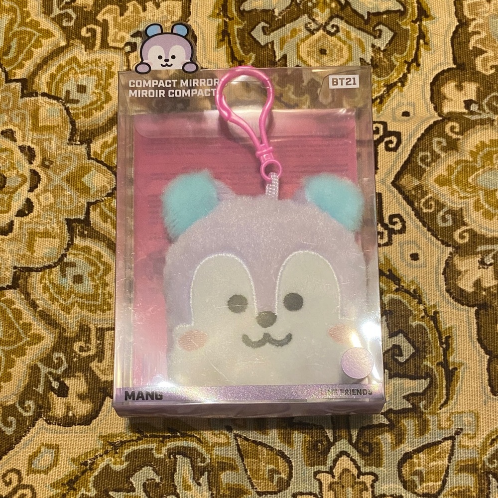 BT21 Mang Compact Mirror Keychain